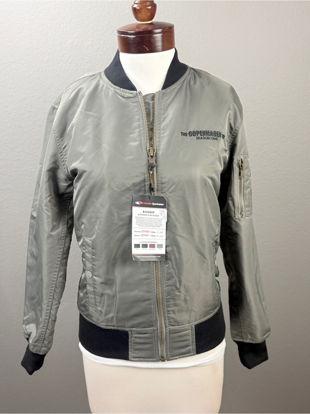 The Copenhagen Test S01 NWT CX2 Olive Bomber Jacket Sz S Promo Swag gift Rare